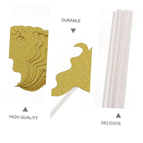 Abaodam 3 Sets Gruselige Halloween-Kuchenaufsätze Capacillos Für Cupcakes Halloween-Dekoration Kinderdekoration Geister-Kuchenaufsätze Halloween-Partyzubehör Goldene – Bild 3