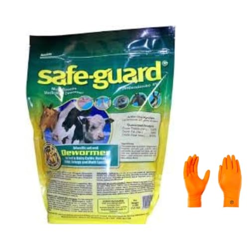 Safe-Guard 1.1 Mult Dewormer with USA Supply Premium Checmial Resistant Gloves and Pest Identification Card