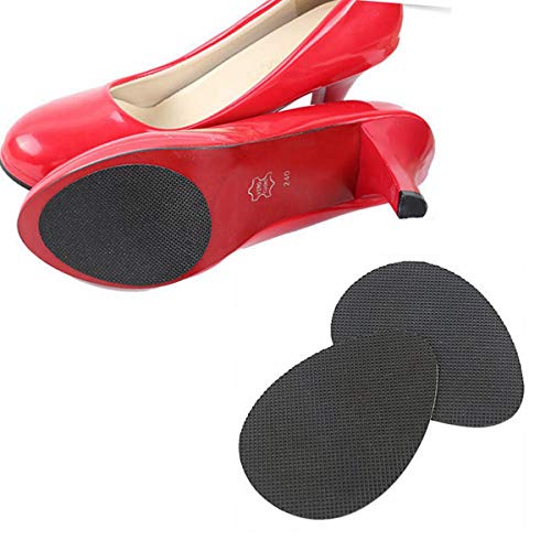 ODDIER 10 Pairs Self-Adhesive Anti-Slip Shoe Grips Shoes Sole Protector Tape Black