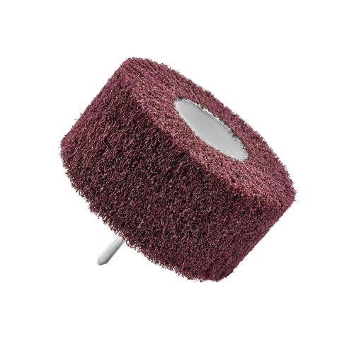 TIVOLY - Roue Abrasive en Mousse pour Perceuse - Nylon Extrudé + Grains Corindon - Grain 80 - Nettoyage et Décapage Tous Supports Bois et Métal