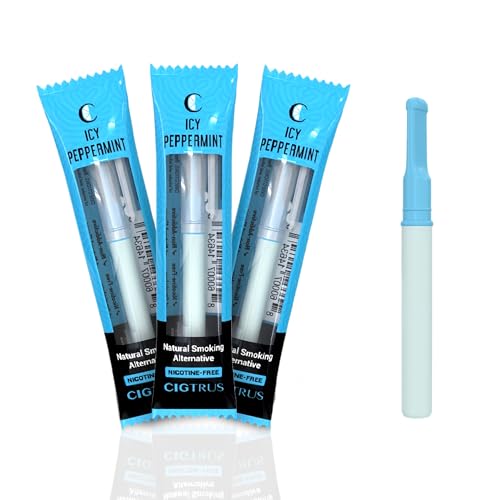 Craving Relief Inhaler (3-Piece) - Natural Quit Smoking Substitute, Nicotine & Tobacco-Free, Cigtrus\' Non-Electric Solution (ICY Peppermint)
