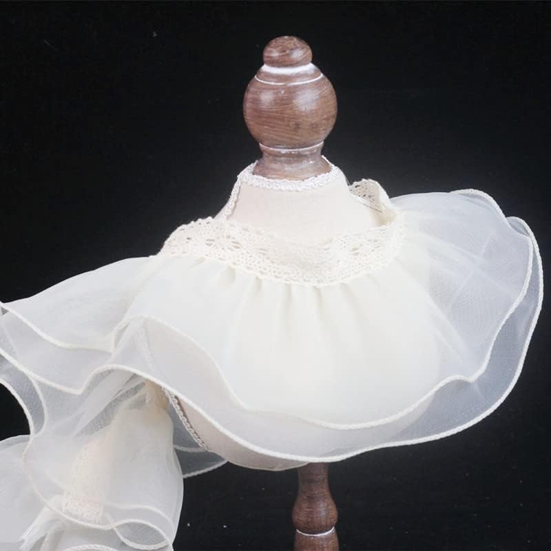 Lace Trim，Pleated Chiffon Lace Edge Trim ，Nice Ruffle Applique Double Layer Organza Tulle Lace Handmade DIY Kids Sleeve Fluffy Cake Skirt Storage Basket Border Decoration (Color : Beige, Size : 1 ya