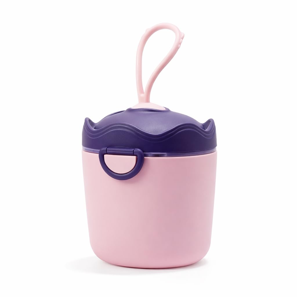 Food Grade Plastic Milk Powder Container | Baby Food Container with Spoon | Anti-Leak Milk Powder Dispenser Container | BPA Free | Travel Friendly - 300ml (Purple)-image-39