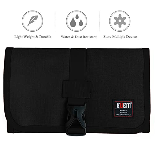Travel Organizer, Bubm Cable Bag/Usb Drive Shuttle Case/Electronics Accessory Organizer, Black &Black #TOP5