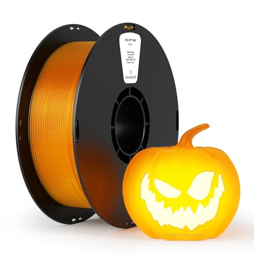 kexcelled ABS Filament Transparent Orange,ABS 3D Printer Filament Translucent 1.75mm 1kg,High Heat Resistance, Dimension