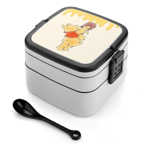 弁当箱 くまのプーさん ランチボックス 二段 お弁当箱 おべんとう箱 ランチケース 大人用 子供用 学生 仕事 通勤 1000ml