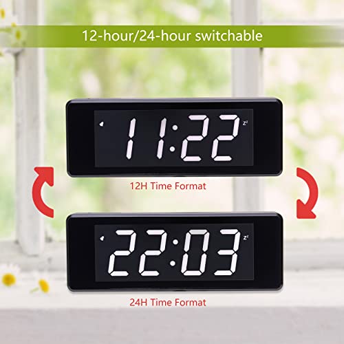 Timegyro Travel Alarm Clock Battery Operated, Small Desk Clock With Emergency Flashlight ,Led & Lcd Composite Display Brightness Adjustable Digital Clock Battery Powered For Bedroom , Camping (Gray) #TOP4