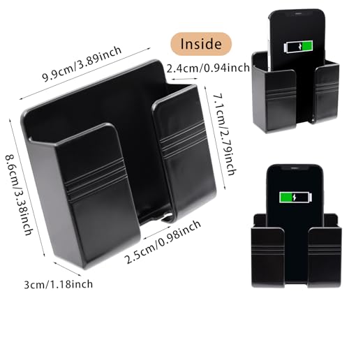 Support mural pour téléphone noir pour ne plus perdre vos télécommandes