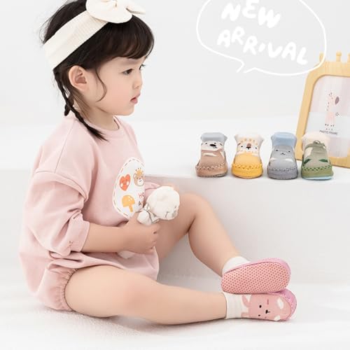 Baby Slippers Socks Toddler Non-skid Sock Shoes Non Slip Floor Grippers for Boys Girls First Walking 2 Pairs3