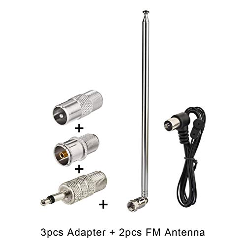 Superbat Telescopic FM Antenna for Stereo Receiver Indoor, FM Radio Antenna 75 Ohm