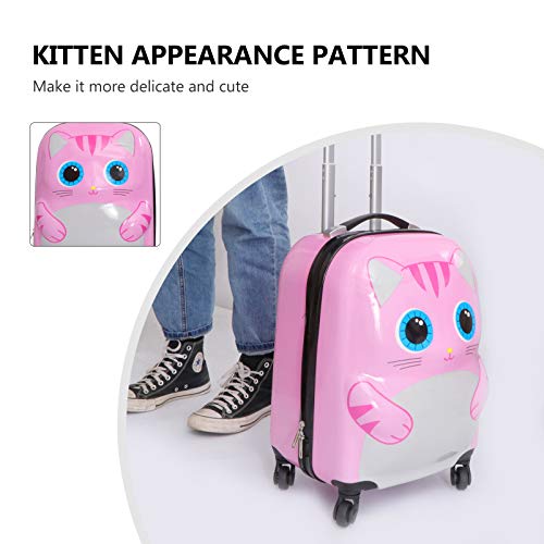 ABOOFAN Legering Rolling Schooltas Geel Kinderen Koffer Trolley Rolling School Rugzak Rolling Boek Tas Met Wielen Carry… - Afbeelding 3