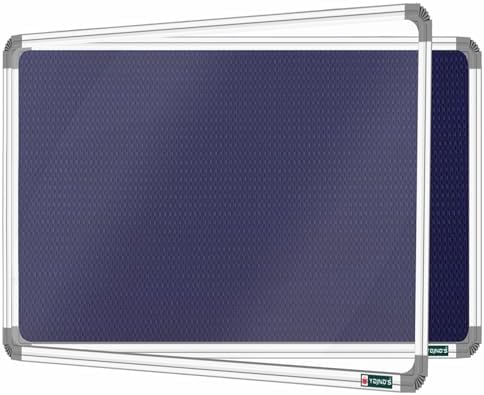 YAJNAS Notice Board 2x3 Feet with Acrylic Door/Cover, Bulletin Board, Noticeboard for Study Room, Office, School & College - Lockable, Pin-up Display Board, Soft Board (Blue)