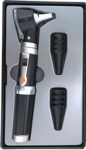 TAXXAN LED Pocket Fiber Optic Otoscope Set ENT Diagnostic Set with Adult, Child, Infant Specula Tips