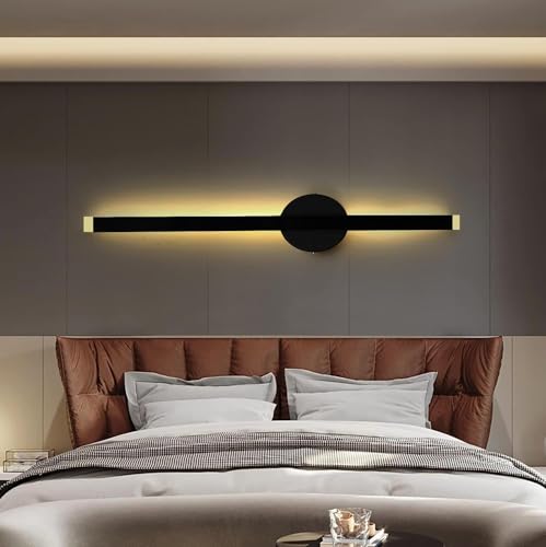 Image of Acrylic 15w Modern LED Long Wall Sconce Black Wall Light for Bedroom, Living Room, Corridor, Lighting Fixtures Wall Mount - (2 Pack)