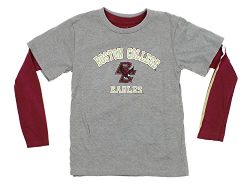 Youth Boys NCAA Classic Fade 2 Shirt Combo Pack, Various Teams (Boston College, Large (14-16))