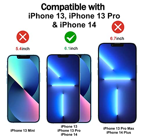Coque iPhone 14 antichoc à paillettes avec support béquille et 2 protèges écran - 2