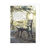 Edition Seidel Premium Trauerkarte mit Umschlag. Trauer eine einzelne Beileidskarte Karte mit Spruch Bank aufrichtige Anteilnahme Teilnahme Beileid Abschied Mitgefühl (T1031 SW022)