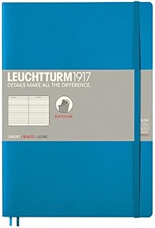 LEUCHTTURM1917 (324804) Notebook Medium (A5) Softcover, 123 Numbered Pages, Dotted, Black