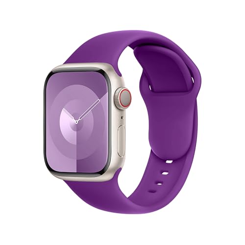Bracelet Sport Apple Watch étanche et anti-irritation en silicone souple violet