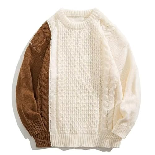 Men's Pullover Sweater Winter Ribbed Knitted Color Block Comfort Stylish Twists Cropped Sweater Long Sleeve Sweaters3