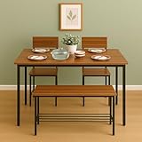 Compact Dining Table 4 Seater Set | Steel Dining Table for Small Homes | Space-Saving Furniture for 2–4 Person Dining