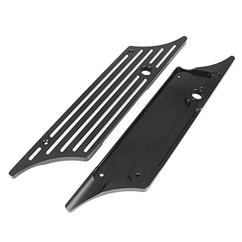Cubiertas de pestillos para alforjas de motocicleta de aluminio compatibles con modelos Touring Road King Road Glide Street Glide 1993-2013 negras miniatura 6