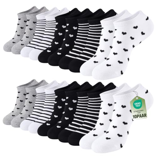 SukModen Calze Donna Cotone Traspiranti Sottili Estate Corte 10/20 Paia