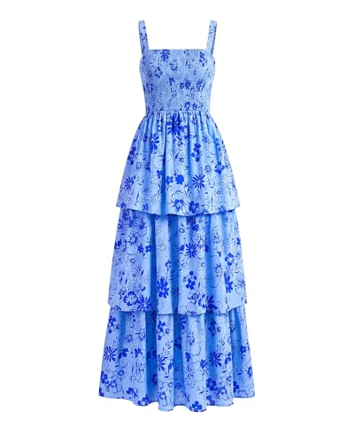 BTFBM Summer Dresses for Women 2026 Floral Spaghetti Strap Wedding