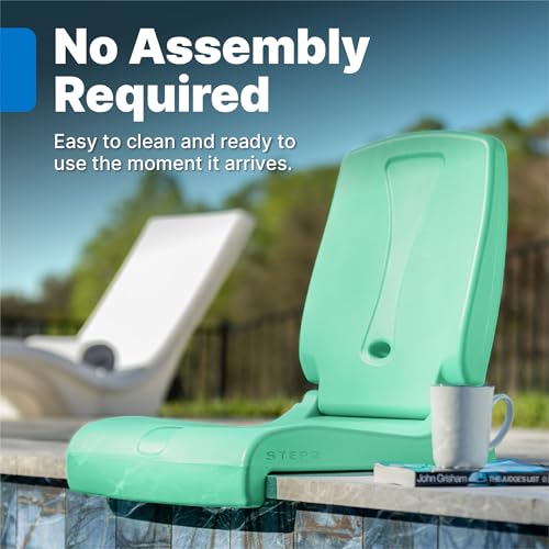 Step2 Folding Flip Seat, Lightweight Portable Outdoor Chair for Poolside, Camping, Beach, Boats, Tailgates, Durable Ground Chair with Back Support for Adults, Mint - image 7