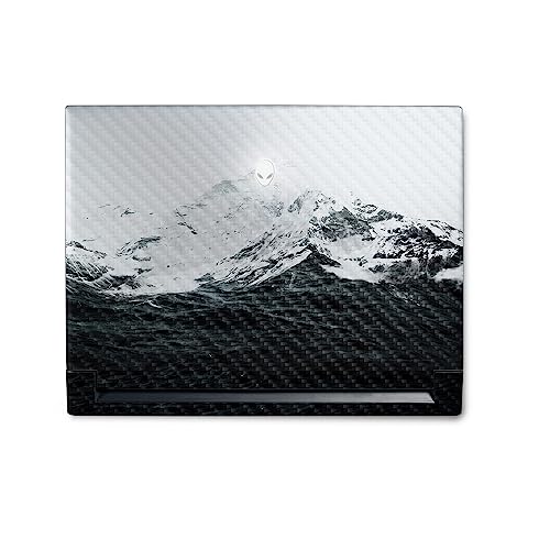 Image of MightySkins Carbon Fiber Skin Compatible With Alienware M18 R1 (2023) Full Wrap Kit - Mountain Waves | Protective Durable Textured Carbon Fiber Finish | Easy To Apply & Change Styles | Made in the USA