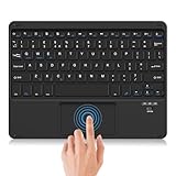 Clavier Bluetooth Touchpad : le clavier portable Nsyee peut connecter des appareils compatibles Bluetooth tels que les tablettes, iPad, appareils mobiles intelligents, ordinateurs, etc. via Bluetooth. La distance de fonctionnement atteint jusqu'à 10 mètres, débarrassez-vous des fils pour une utilisation sans fil