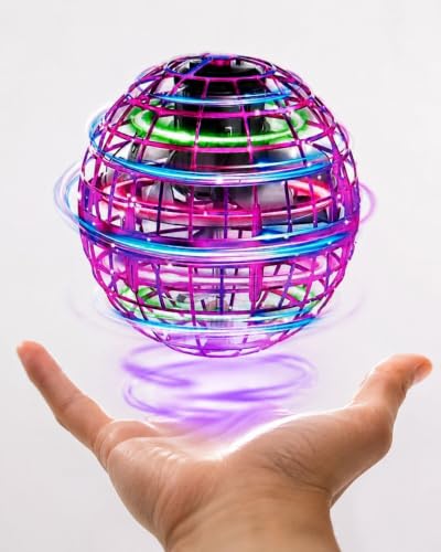 Image of Magic Flying Orb Ball Toy for Kids Boys Girls Adults | RGB Lights, Hand Controlled Boomerang Spinner, USB Rechargeable, 360 Rotating Flying Fidget