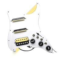 This guitar pickguard is made of durable materials, enhancing tone and significantly reducing unwanted noise and interference. Made from ABS plastic, this pickguard can withstand the demands of daily use while maintaining its aesthetic appeal. Primar...