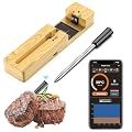 Plus Wireless Bluetooth Meat Thermometer with Probe for Cooking/Grilling,Update 600Ft Digital Waterproof Oven Food Thermometer for Air Fryer, BBQ, Rotisserie, Smart App Compatible with iOS & Android