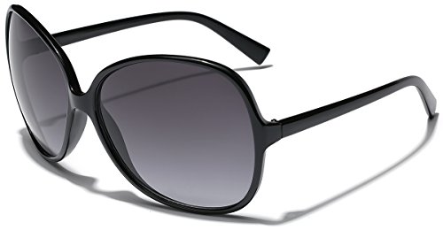 Oversized Round Frame Women's Butterfly Fashion Statement Sunglasses - Main Image