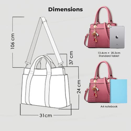 Beclina-Handbag-For-Women-And-Girls-Ladies-Purse-Faux-Leather-Handbag-Woman-Gifts-Wedding-Gifts-For-Woman-Women-3-Compartment-Bags-Travel-Purse-Handbag