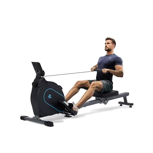 ECHANFIT Magnetic Rower Rowing Machine for Home Use Foldable w/16 Level of Quiet Magnetic Resistance with LCD Monitor and Adjustable Console Angle for Cardio Training (CR49)
