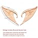 Secaden Cosplay Fairy Pixie Elf Ears Soft Pointed Ears Tips Anime Party Dress Up Costume Accessories (Long Style)