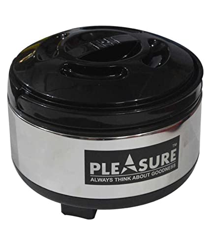 Image of Pleasure Stainless Steel Modern Thermo-Ware Double Wall Insulated Hot Pot Casserole for Hot Meal, chapati, Curry, Roti (4500 ml)