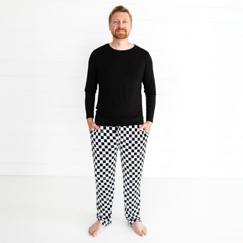 Image of Little Sleepies Mens Pajama Pants, Soft Viscose from Bamboo PJ Bottoms for Family Matching Set, Mens Sleepwear PJs w /Pockets