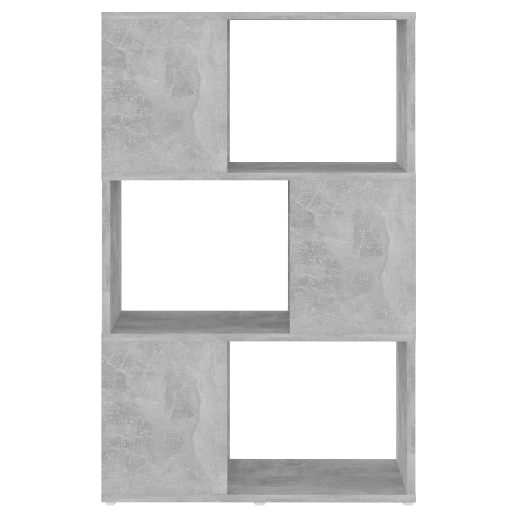 Générique Regał na książki / ścianka działowa szary 60 x 24 x 94 cm, 3 przestronne przegródki na książki, czasopisma, DVD i przedmioty dekoracyjne, elegancki i klasyczny design do przechowywania