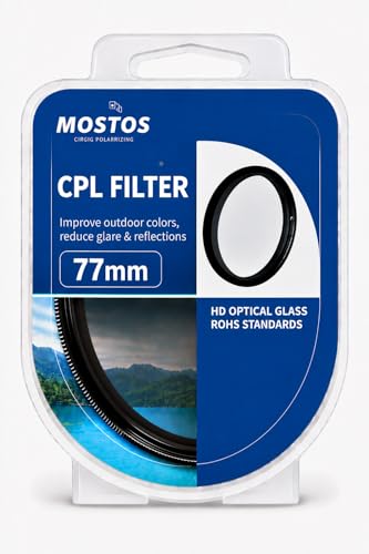Image of MOSTOS - 77mm CPL Filter for Nikon AF-S NIKKOR 24-120mm f /4G Lens, AF-S 28mm f /1.4E ED f /1.4, AF-S 85mm f /1.4G (Make Sure Mark Φ77 is Written ON Your Lens)