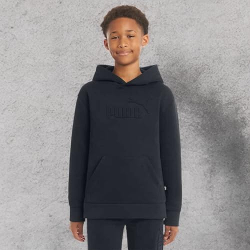 PUMA Youth Boy's Fleece Logo Hoodie Sweatshirt (X-Small(5/6), Black)3