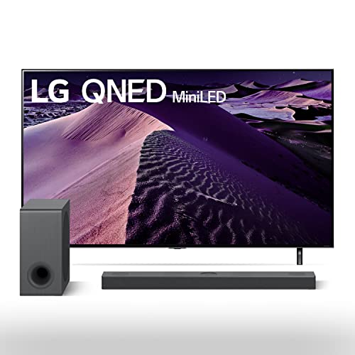 Image of LG 55-inch Class QNED85 Series 4K Smart TV with Alexa Built-in 55QNED85UQA S80QY 3.1.3ch Sound Bar w /Center Up-Firing, Dolby Atmos DTS:X, Works w /Alexa, Hi-Res Audio, IMAX Enhanced