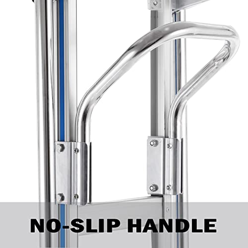 Topdeep Heavy Duty Aluminum Hand Truck, Industrial Convertible Hand Truck Dolly Large Size, Utility Cart Converts From Hand Truck To Platform Cart With 10" Hi Tech Rubber Wheels #TOP6