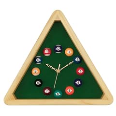 Lumuasky Billiards Wall Clock 14 Inch Triangle Pool Table Cool Wall Clocks with Solid Wood Lumuasky Billiards Wall Clock 14 Inch Triangle Pool Table Cool Wall Clocks with Solid Wood product