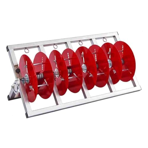 XLTFUC Folding Cable Rack with Wheels Cable Reel Dispenser Wire Reel Holder Multi Axis Cable Cart(4-volumes)