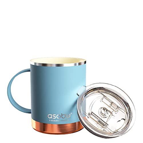Asobu 12oz Ceramic Insulated Travel Mug with Handle & Lid