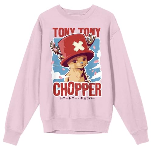 Bioworld One Piece Live Action Tony Tony Chopper Pink Unisex Sweatshirt