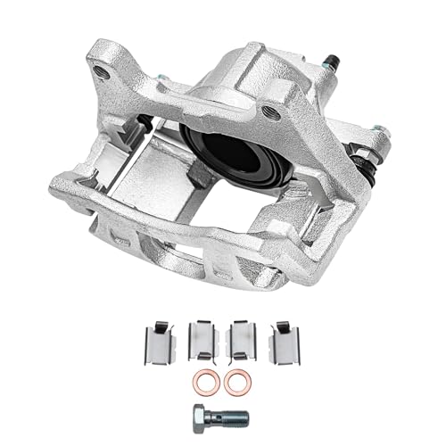 Image of Detroit Axle - Front Right Brake Caliper for 2009-2012 Dodge Journey Passenger Side Disc Brake Caliper w /Bracket 2010 2011 Replacement